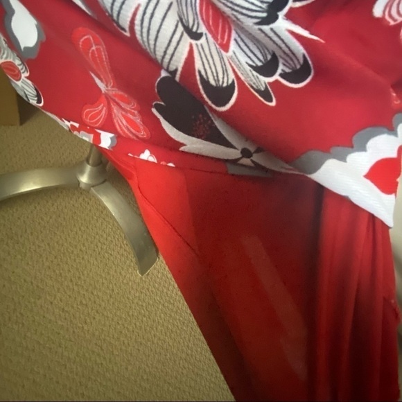 Esprit Skirt Set. Red Black Asian Themed Floral Print. Y2K Vibe - Picture 7 of 7